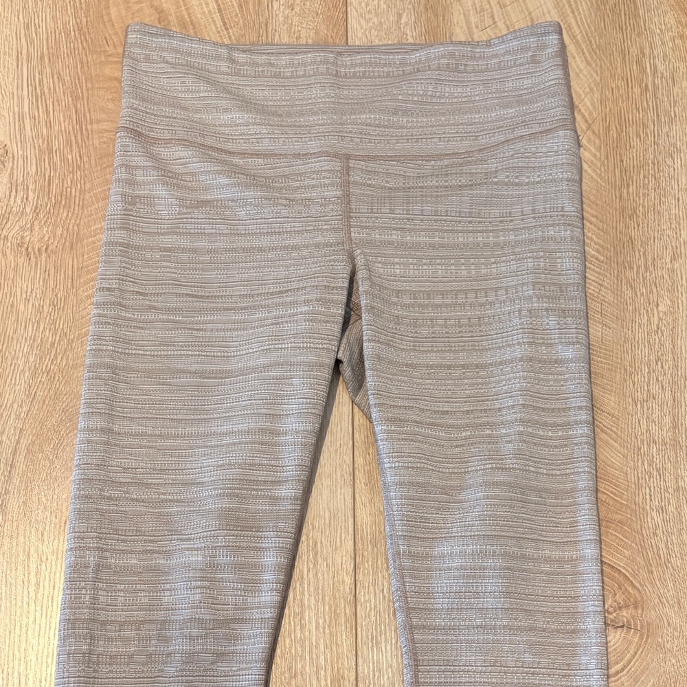 Athleta Textured Tan Leggings